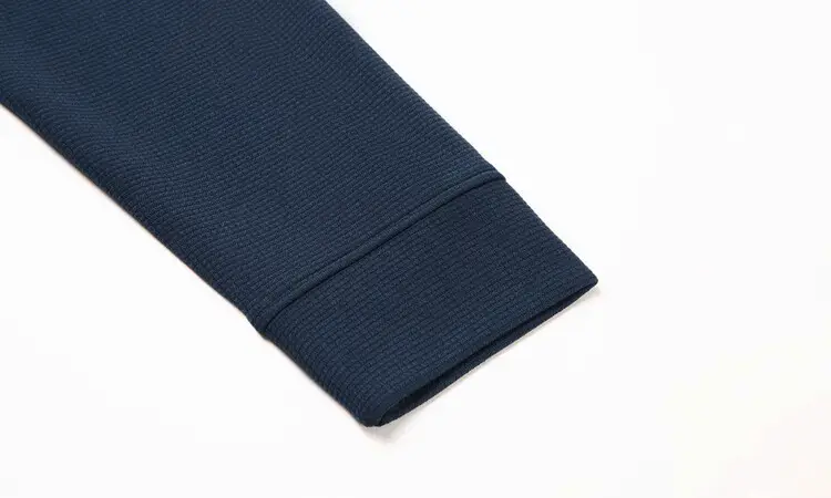 Men's Acetate Waffle Polo Shirt Navy Blue — feature 35