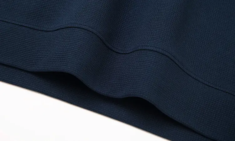 Men's Acetate Waffle Polo Shirt Navy Blue — feature 36