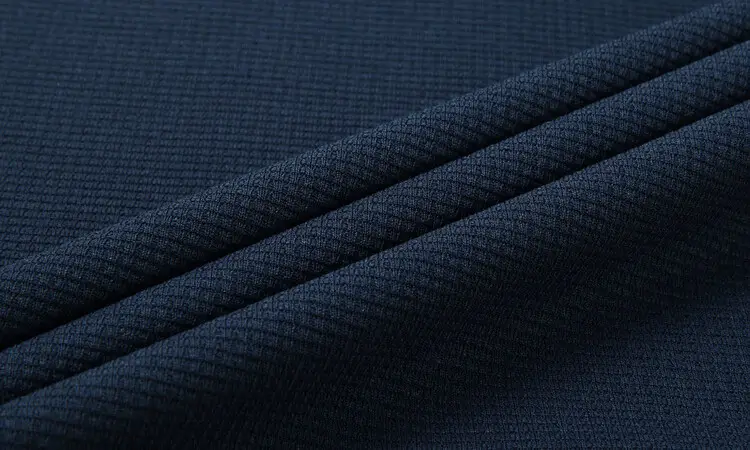 Men's Acetate Waffle Polo Shirt Navy Blue — feature 37