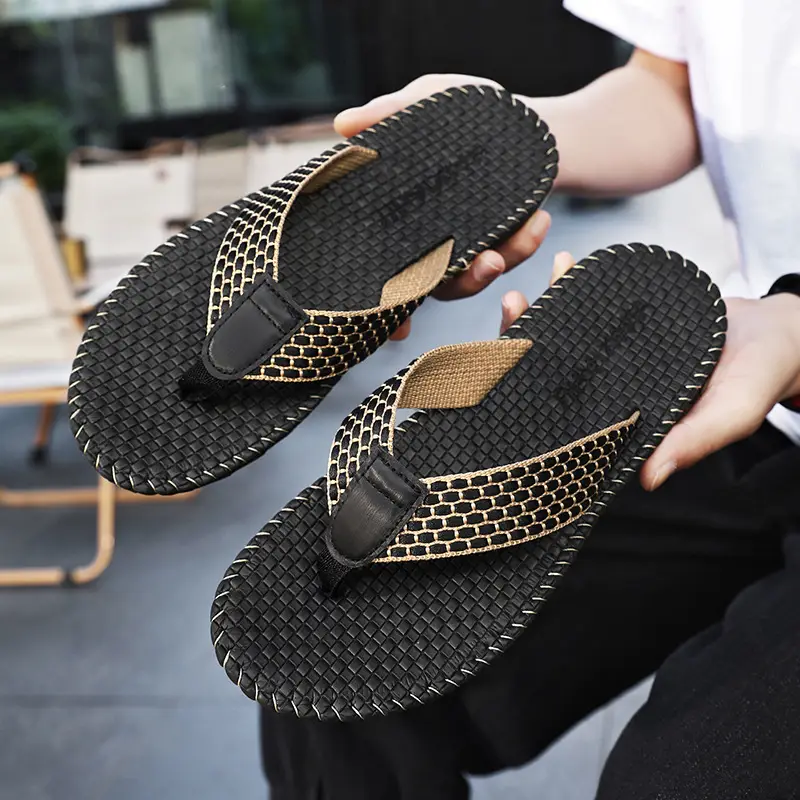 Flip-Flops Men's Breathable Korean Style Trendy Men's Summer Vietnamese Slippers Men's Flip-Flops Beach Personalized Sandals - Image 4