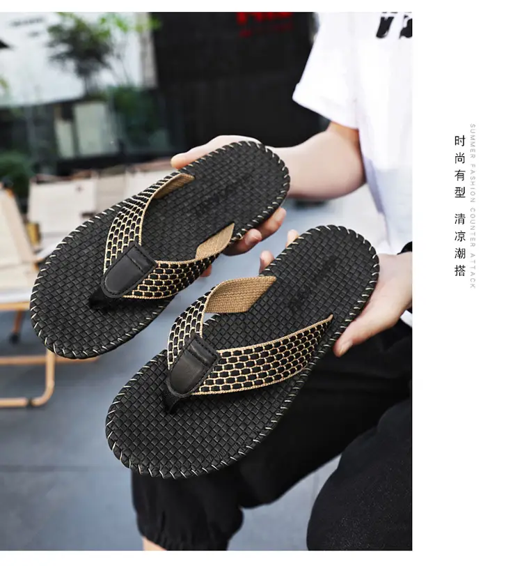 Flip-Flops Men's Breathable Korean Style Trendy Men's Summer Vietnamese Slippers Men's Flip-Flops Beach Personalized Sandals — feature 11