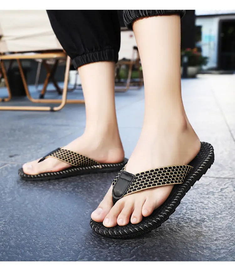 Flip-Flops Men's Breathable Korean Style Trendy Men's Summer Vietnamese Slippers Men's Flip-Flops Beach Personalized Sandals — feature 12