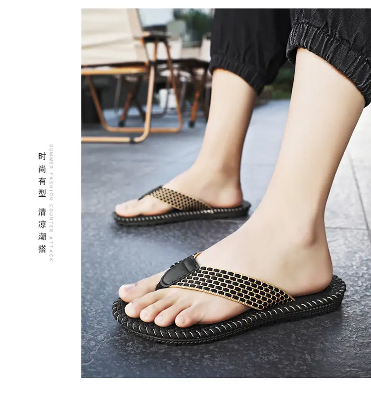 Flip-Flops Men's Breathable Korean Style Trendy Men's Summer Vietnamese Slippers Men's Flip-Flops Beach Personalized Sandals — feature 13