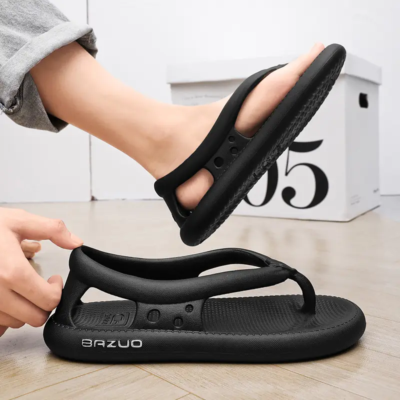 Men's Gray Brizo Non-Slip Flip Flops Summer