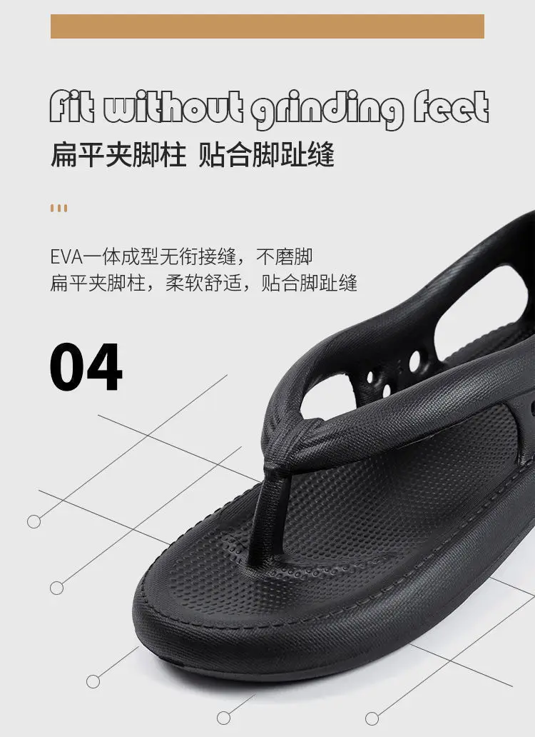 Men's Gray Brizo Non-Slip Flip Flops Summer — feature 11