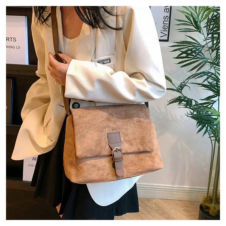 Black Frosted Velvet Shoulder Bag for Women — feature 22