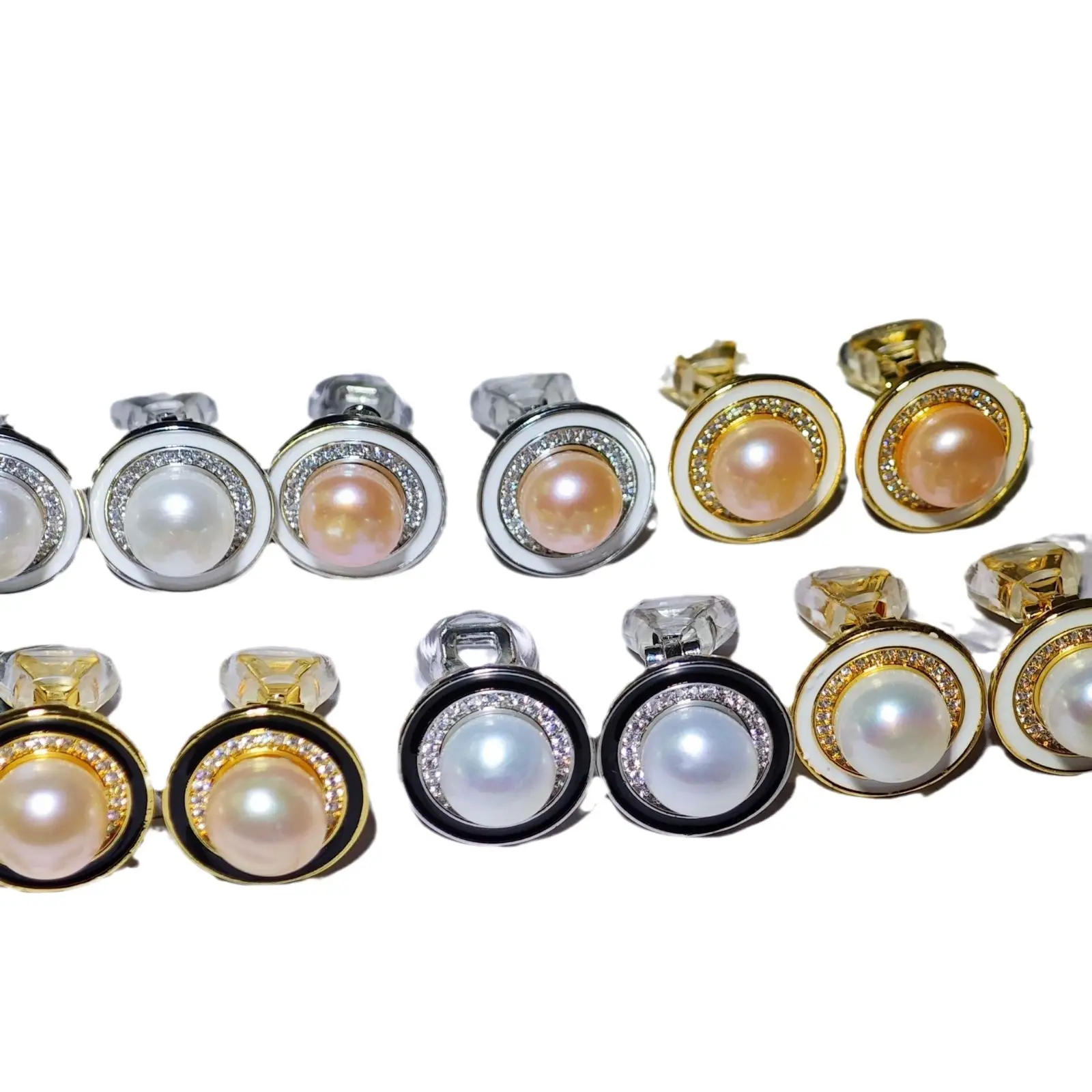 Natural Freshwater Pearl Pearl Earrings Gold Plated
