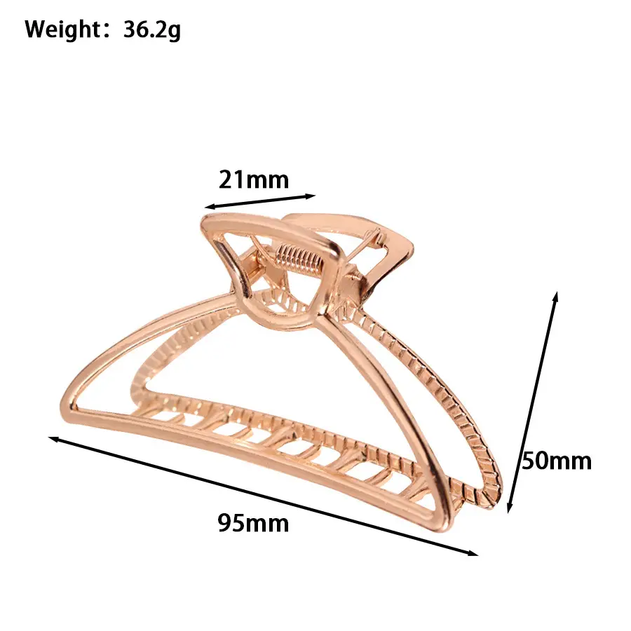 Gold Alloy Hair Claw Clip 25.5g Large Shark Design - Image 4