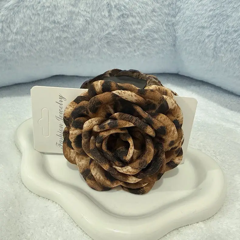 Turquoise Fabric Rose Hair Clip for Women - Image 84