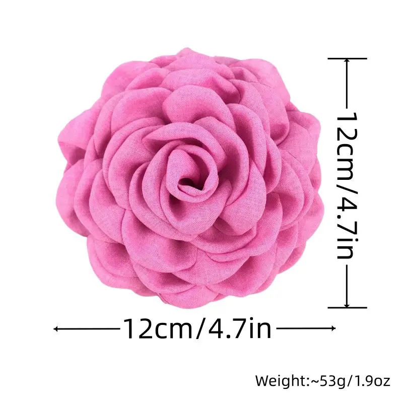 Turquoise Fabric Rose Hair Clip for Women — feature 2
