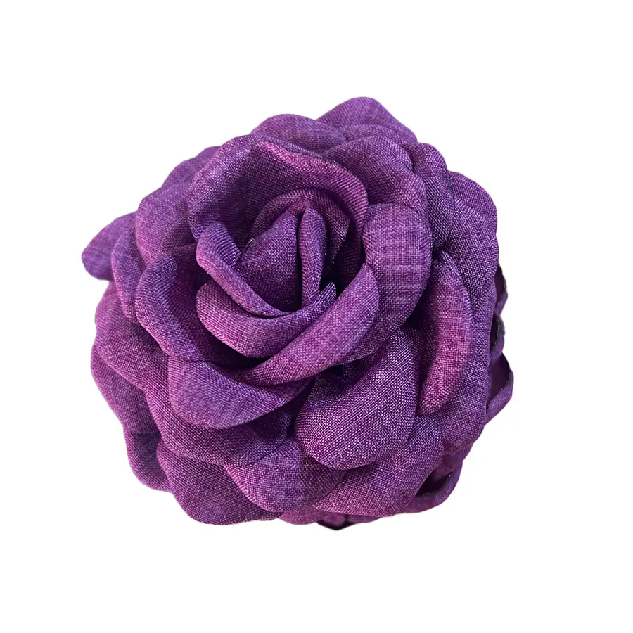 Turquoise Fabric Rose Hair Clip for Women - Image 19