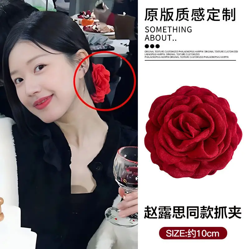 Turquoise Fabric Rose Hair Clip for Women - Image 20
