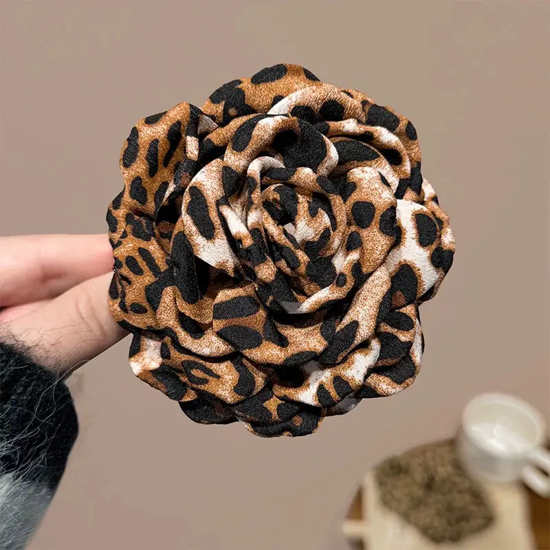 Turquoise Fabric Rose Hair Clip for Women - Image 21
