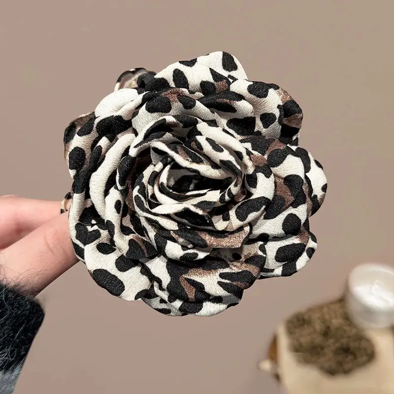 Turquoise Fabric Rose Hair Clip for Women - Image 23