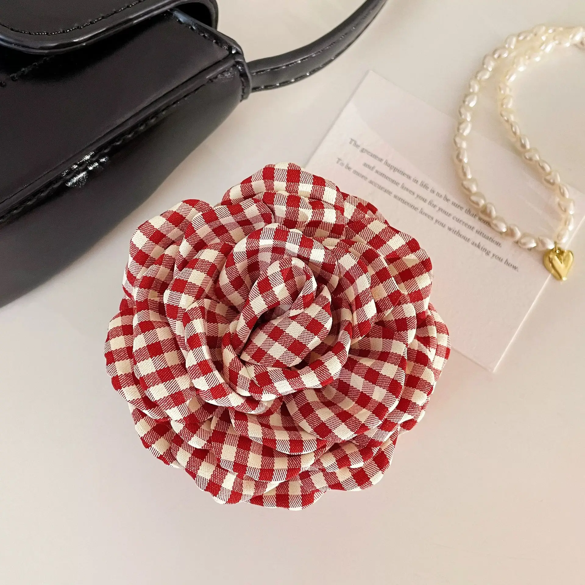 Turquoise Fabric Rose Hair Clip for Women - Image 24
