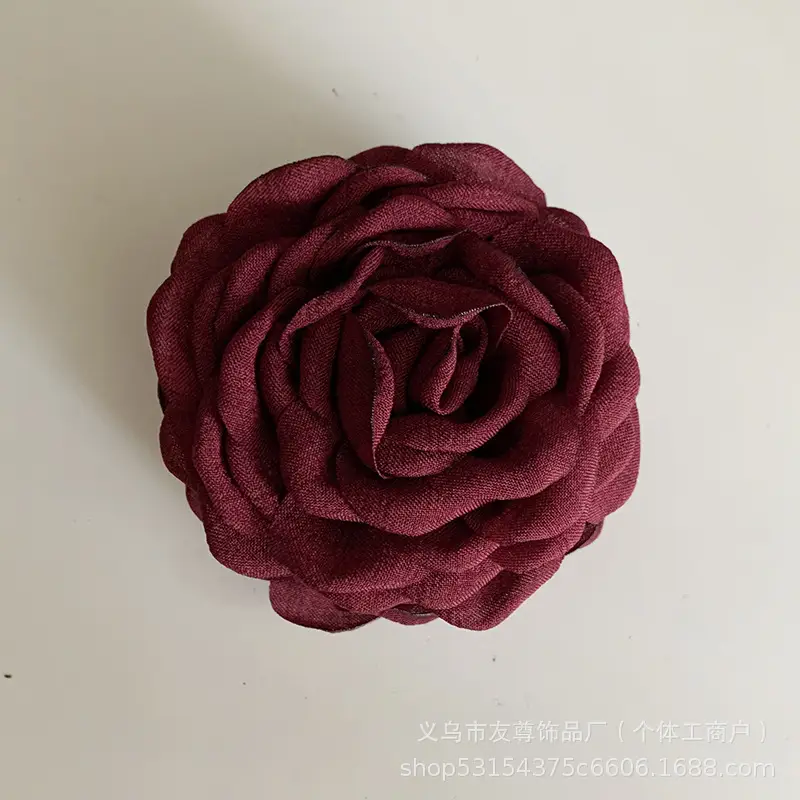 Turquoise Fabric Rose Hair Clip for Women - Image 35