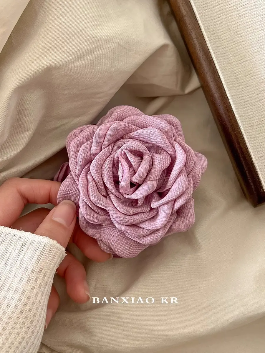 Turquoise Fabric Rose Hair Clip for Women - Image 38
