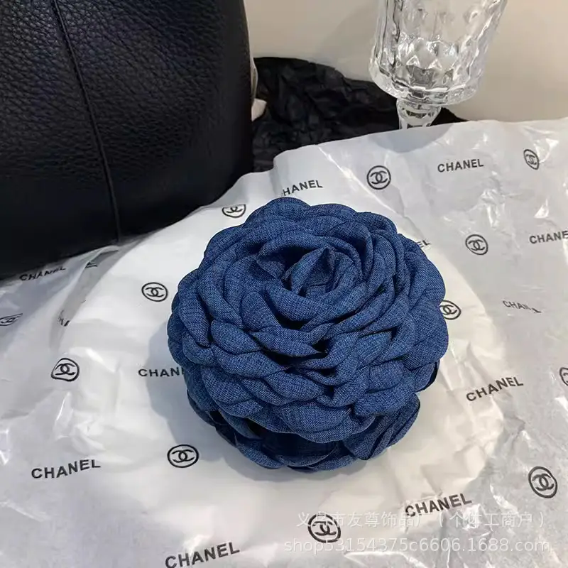 Turquoise Fabric Rose Hair Clip for Women - Image 51