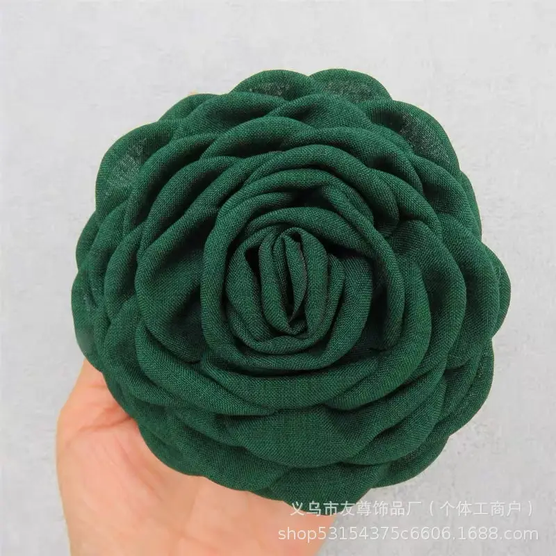 Turquoise Fabric Rose Hair Clip for Women - Image 54