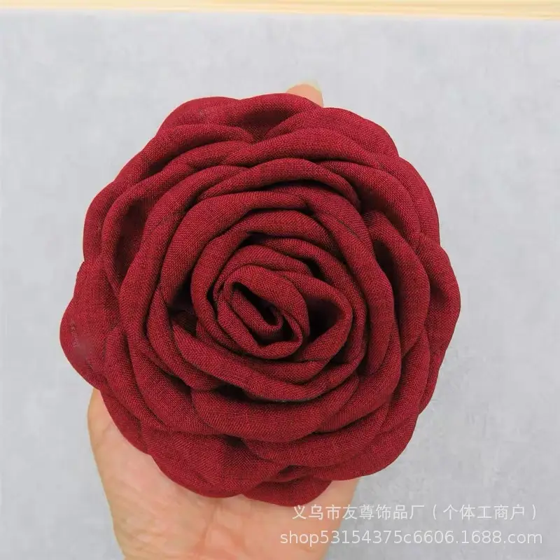 Turquoise Fabric Rose Hair Clip for Women - Image 55