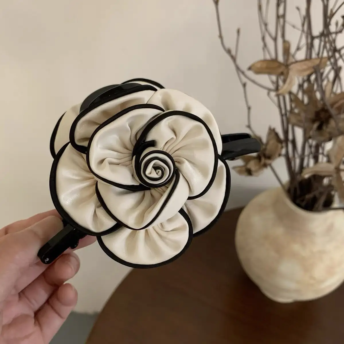 Turquoise Fabric Rose Hair Clip for Women - Image 59