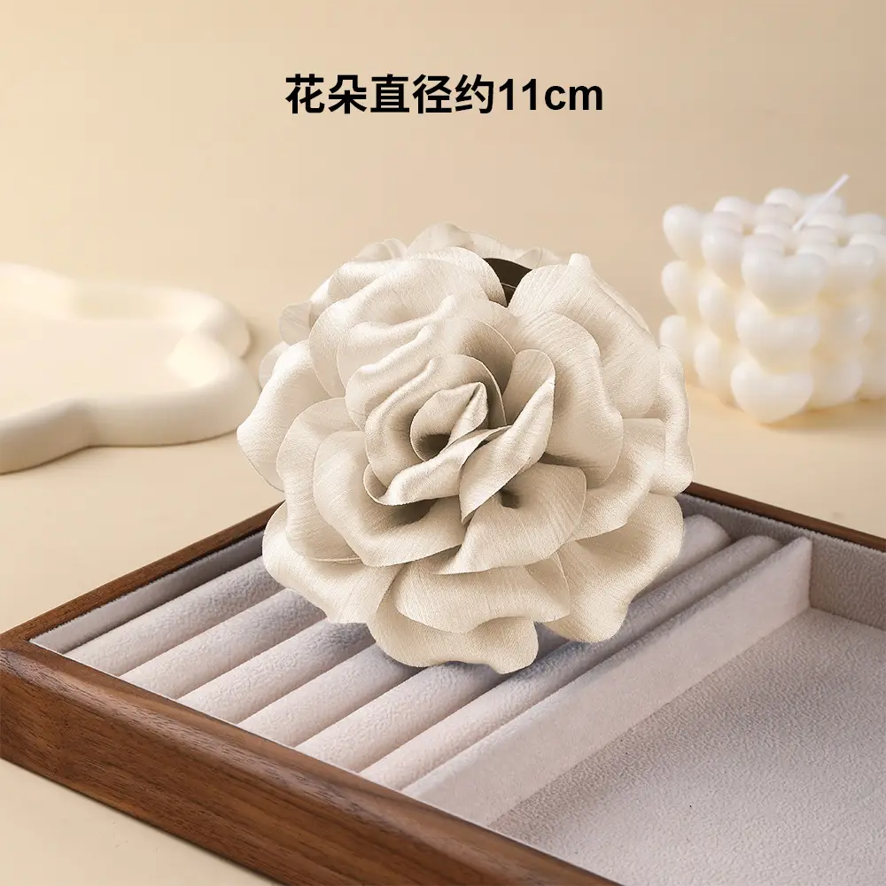 Turquoise Fabric Rose Hair Clip for Women - Image 7