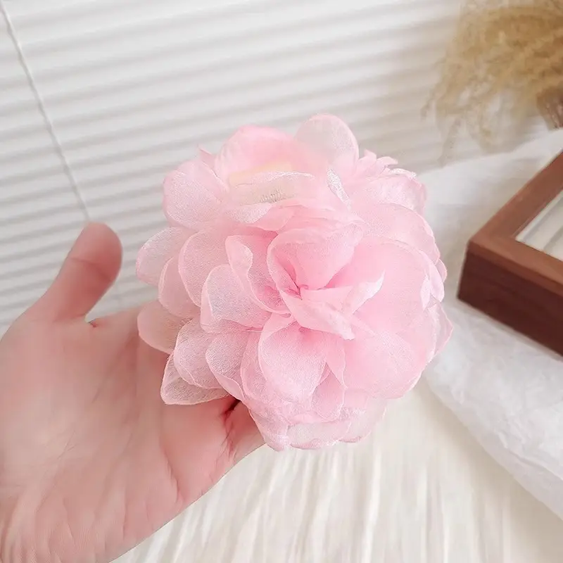 Turquoise Fabric Rose Hair Clip for Women - Image 73