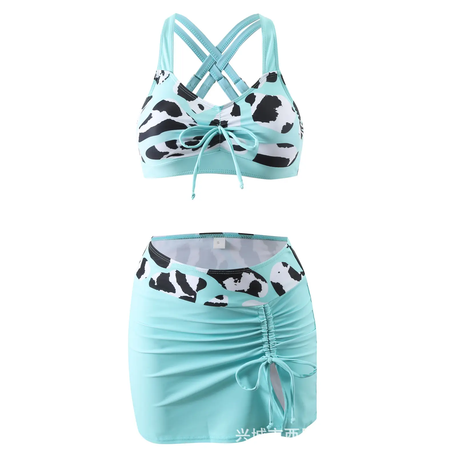 2024 Cross-Border Plus Size Pink Floral Swimwear Set — feature 6