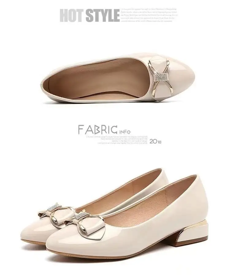 Mother's single-layer shoes soft leather single-layer shoes women's spring casual shoes all-match women's shoes thick heel middle-aged women's all-match soft bottom leather shoes — feature 9