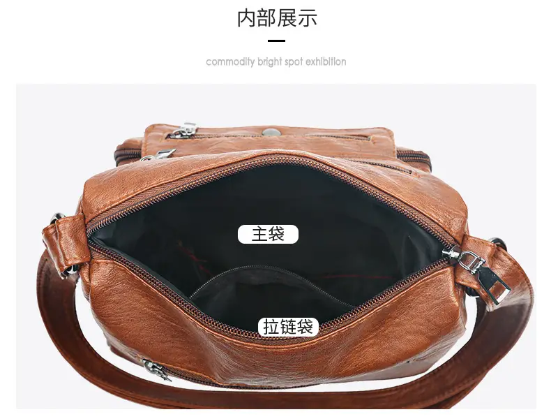 Brown Heart-Plated Crossbody Bag for Women — feature 19