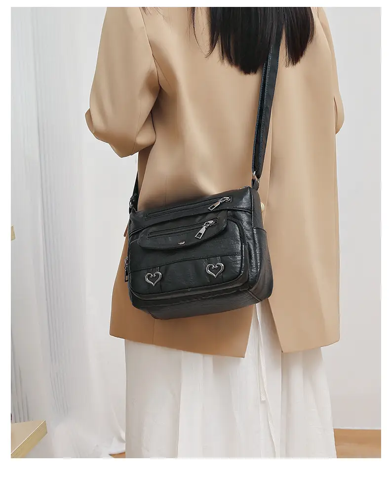 Brown Heart-Plated Crossbody Bag for Women — feature 24