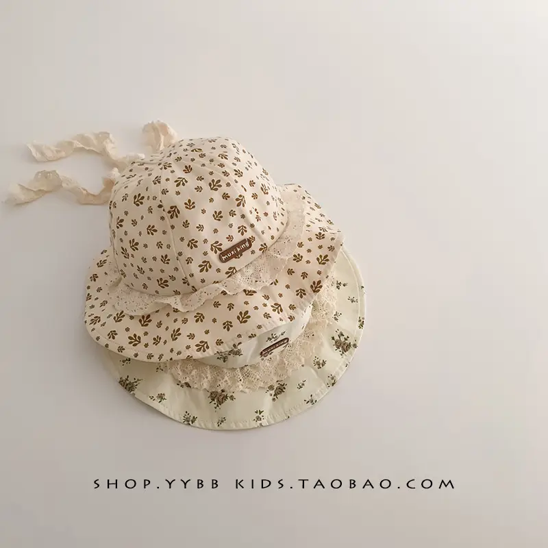 Children's Korean Lace Fisherman Hat with Big Brim