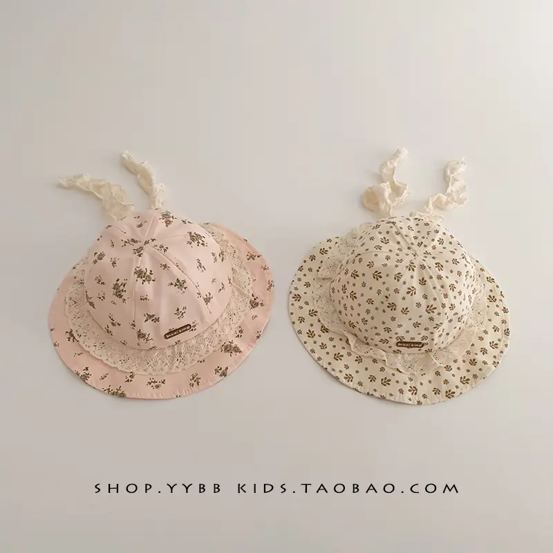 Children's Korean Lace Fisherman Hat with Big Brim