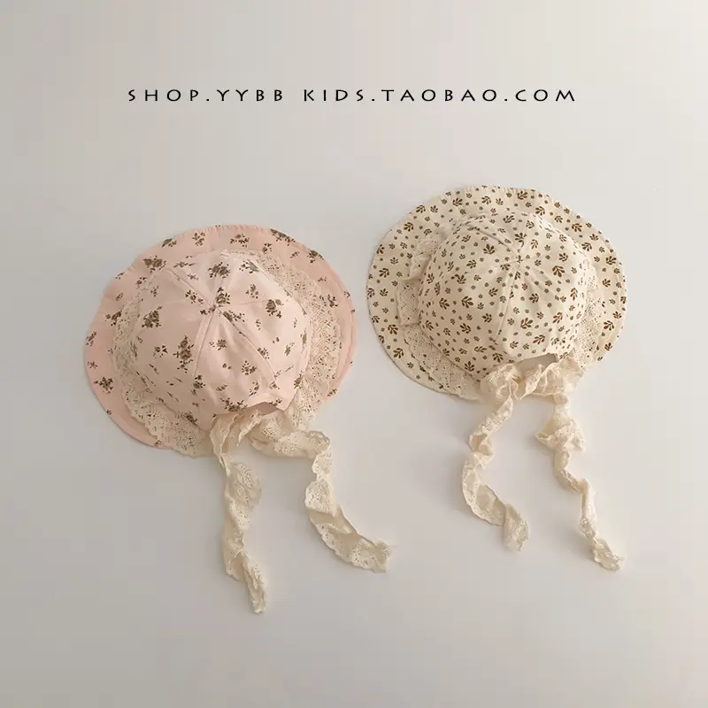 Children's Korean Lace Fisherman Hat with Big Brim