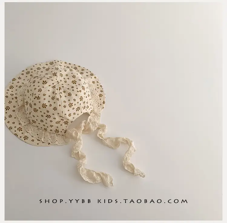Children's Korean Lace Fisherman Hat with Big Brim — feature 12