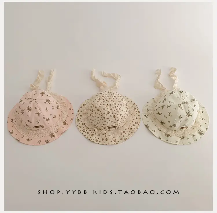Children's Korean Lace Fisherman Hat with Big Brim — feature 13