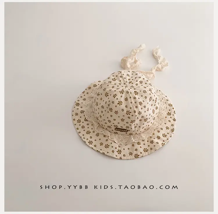 Children's Korean Lace Fisherman Hat with Big Brim — feature 14