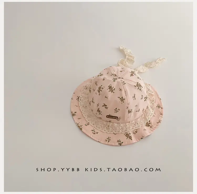 Children's Korean Lace Fisherman Hat with Big Brim — feature 15