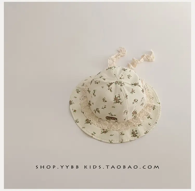 Children's Korean Lace Fisherman Hat with Big Brim — feature 16