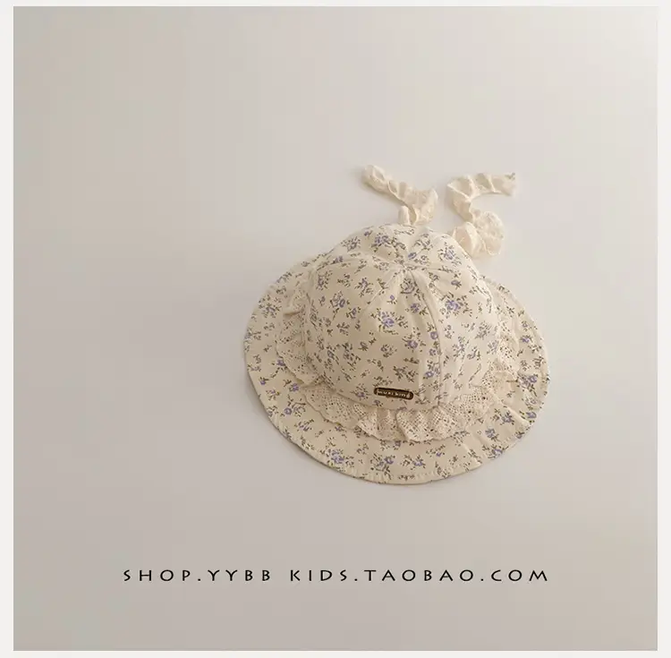 Children's Korean Lace Fisherman Hat with Big Brim — feature 17