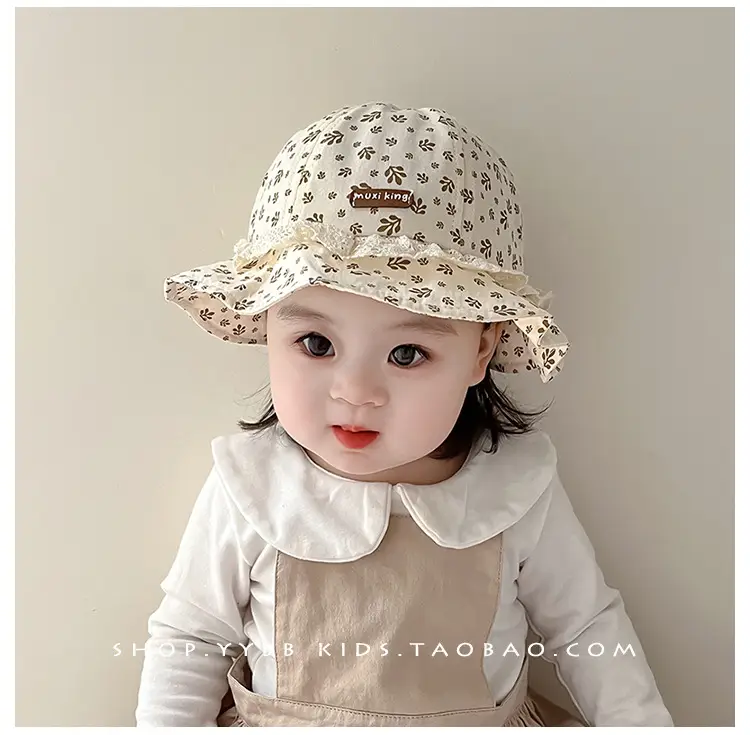 Children's Korean Lace Fisherman Hat with Big Brim — feature 2