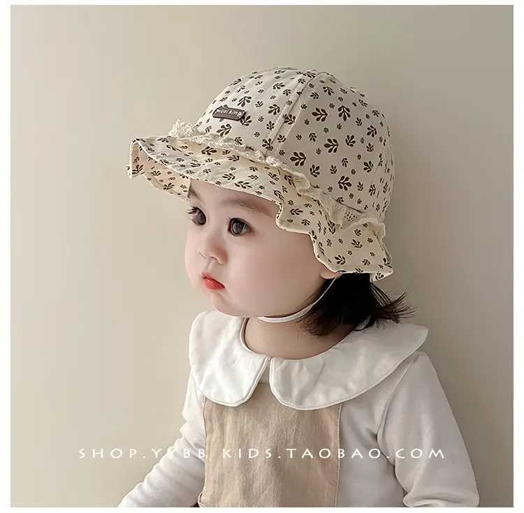 Children's Korean Lace Fisherman Hat with Big Brim — feature 3