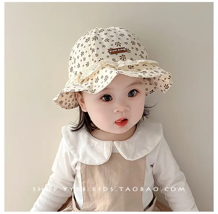Children's Korean Lace Fisherman Hat with Big Brim — feature 5