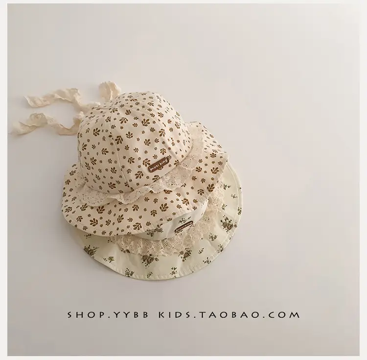 Children's Korean Lace Fisherman Hat with Big Brim — feature 7