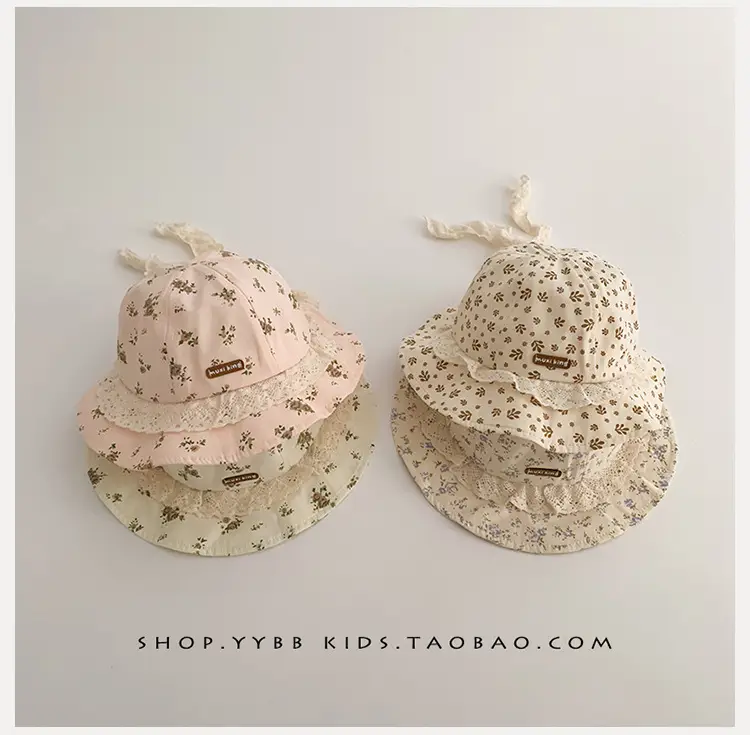 Children's Korean Lace Fisherman Hat with Big Brim — feature 9
