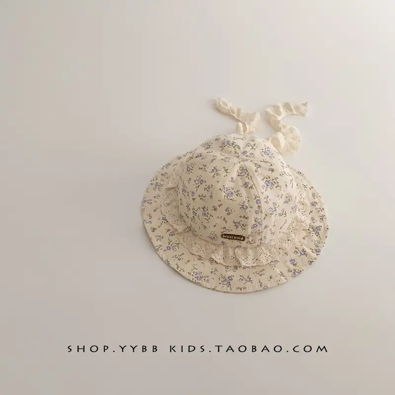 Children's Korean Lace Fisherman Hat with Big Brim