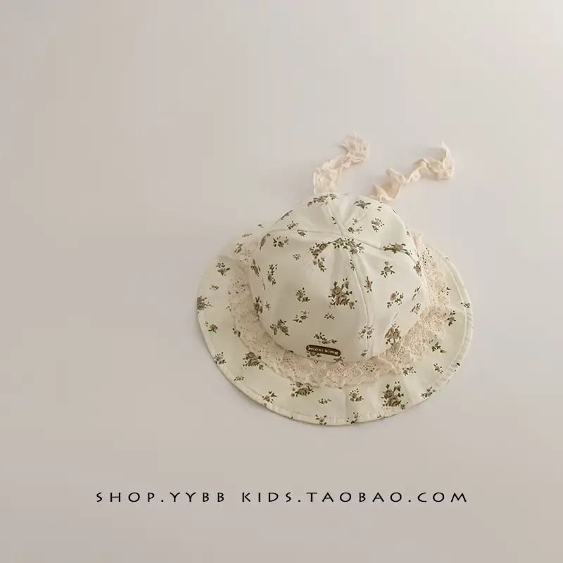 Children's Korean Lace Fisherman Hat with Big Brim