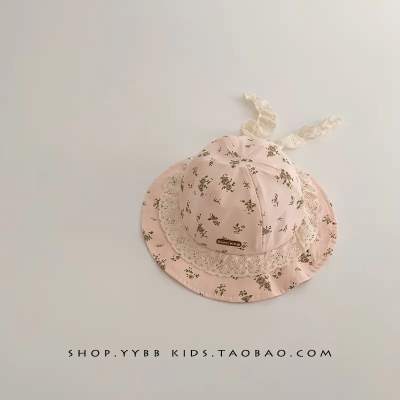 Children's Korean Lace Fisherman Hat with Big Brim