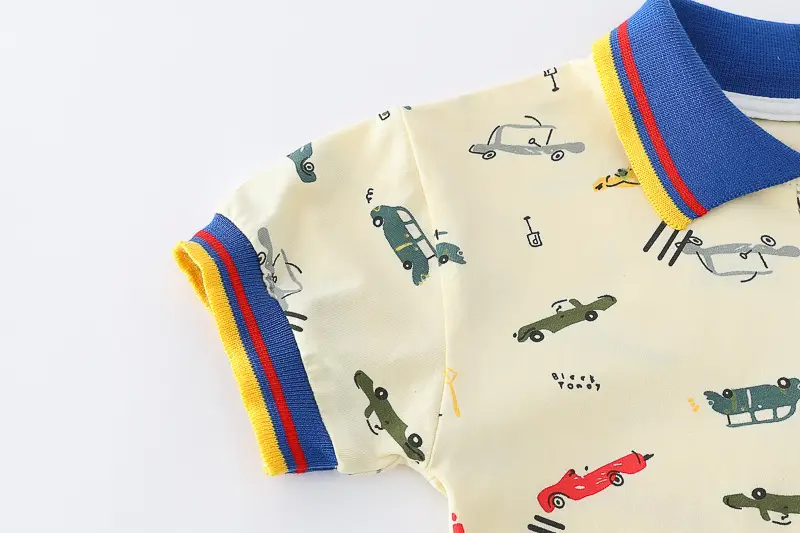 Boys' 2Pc Printed Polo Shorts Set Summer 2024 — feature 23