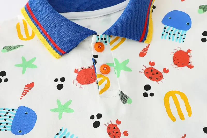 Boys' 2Pc Printed Polo Shorts Set Summer 2024 — feature 27